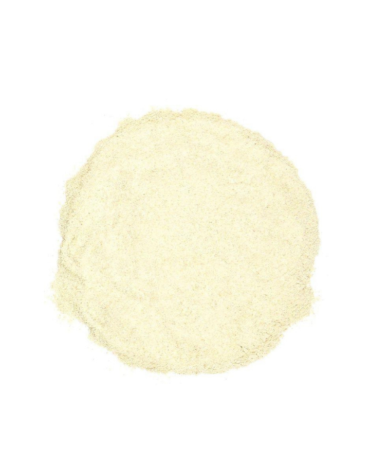 Dragonfly Herbs: Ashwagandha root powder on white background