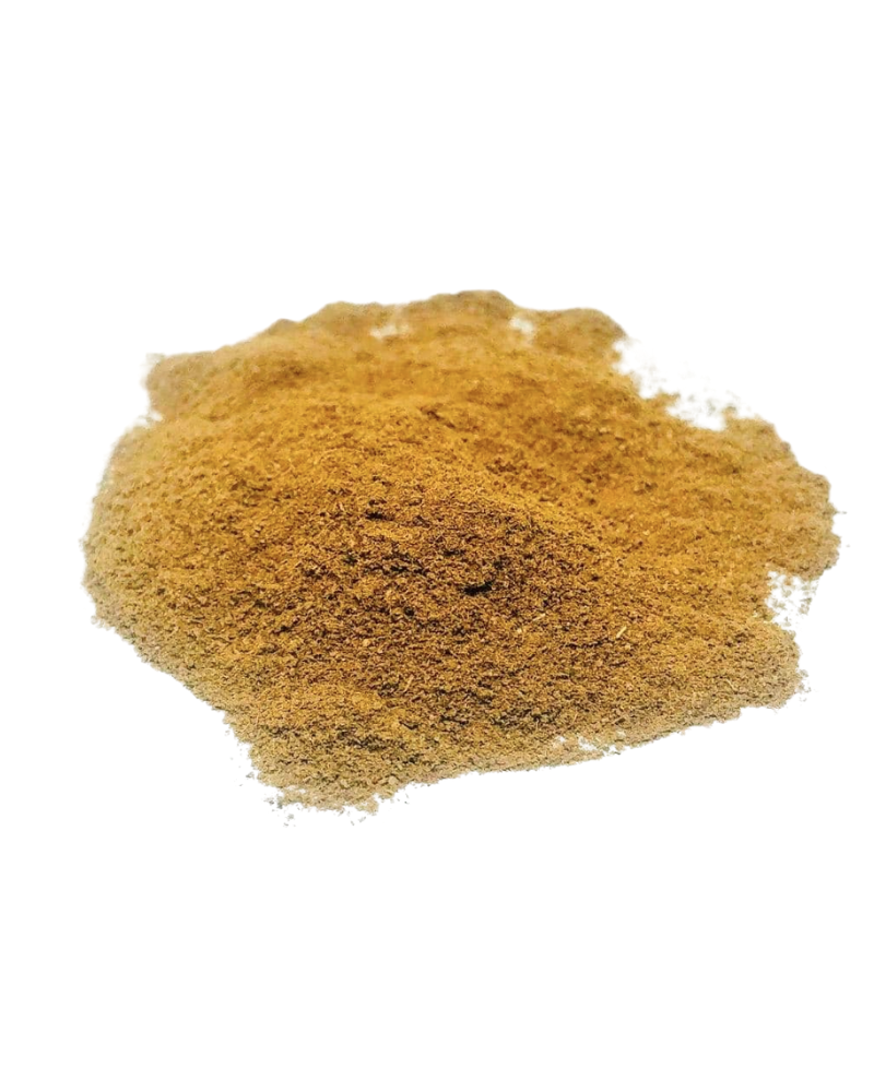 Dragonfly Herbs: True Ceylon cinnamon powder on white background
