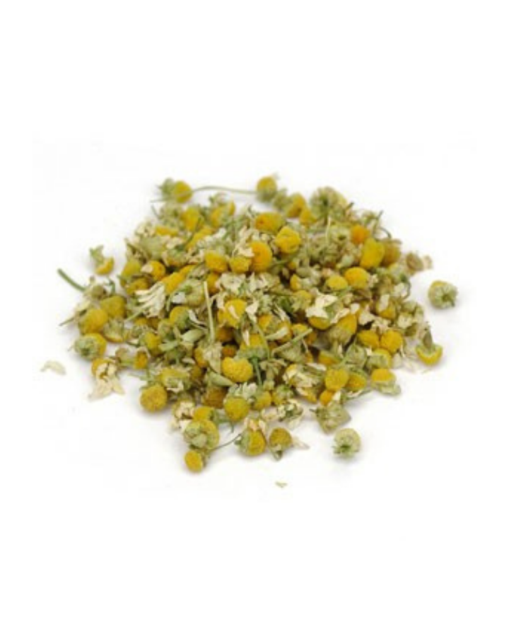 Dragonfly Herbs: Whole Organic Chamomile flowers on white background