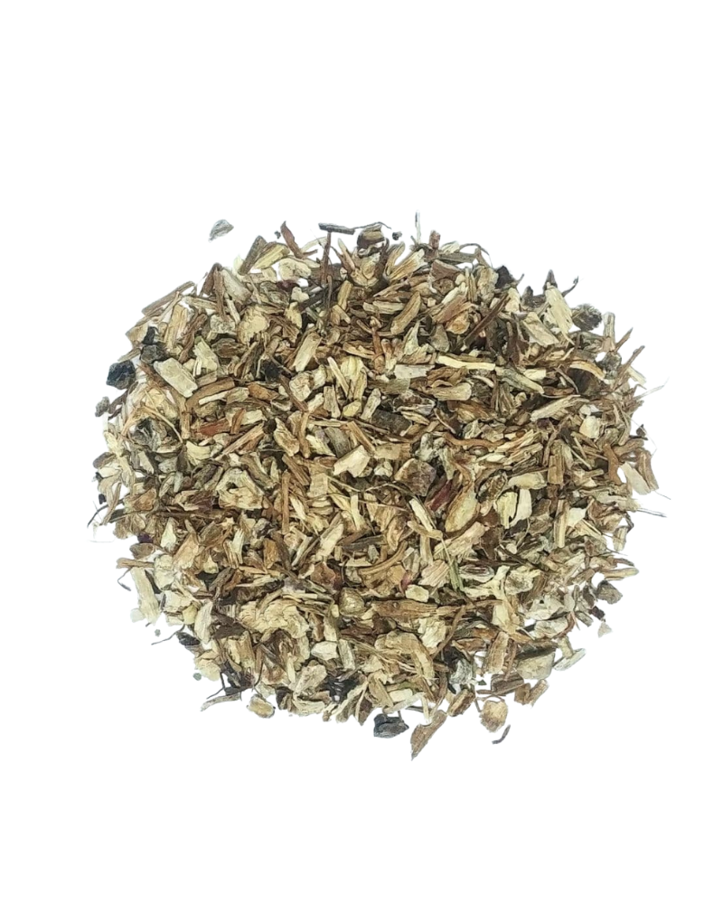 Dragonfly Herbs: Organic dried Echinacea root on white background