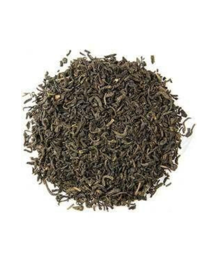 Dragonfly Herbs: Jasmine gold dragon tea leaves on white background