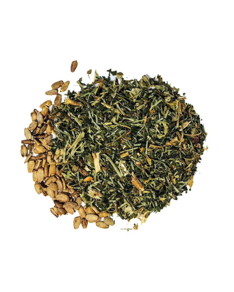 Dragonfly Herbs: Perfect Detox Tea blend with nettle leaf, horsetail, nettle root, milk thistle seeds and wild harvested mullein leaf