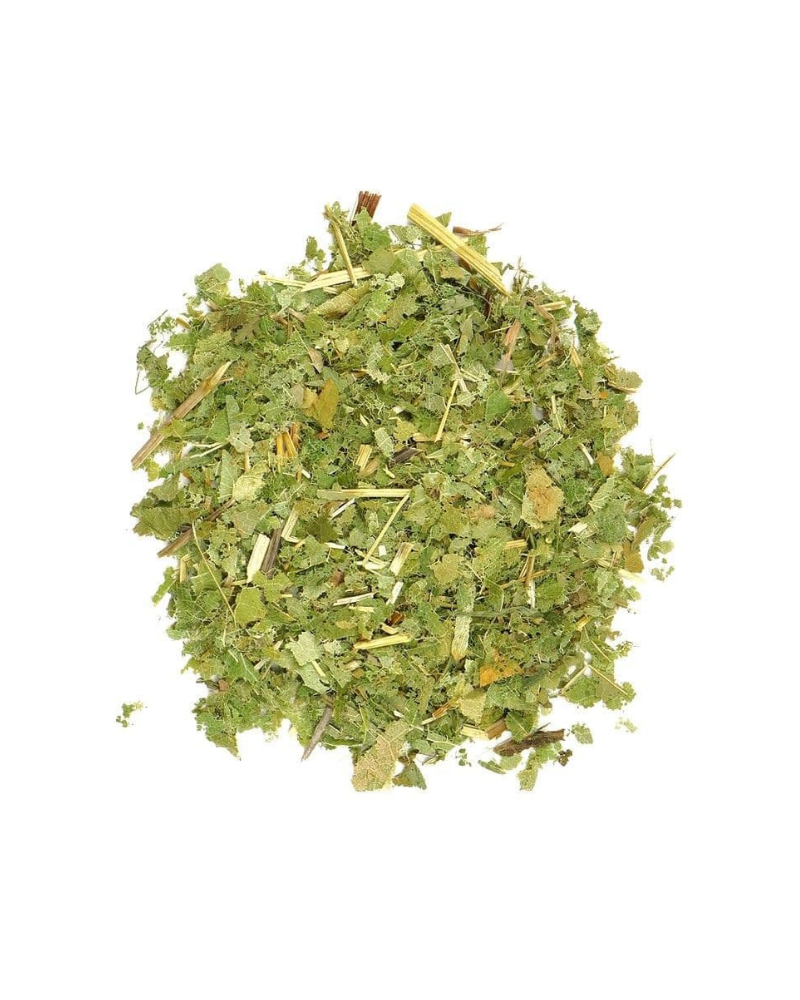 Dragonfly Herbs: Organic Epimedium or Horny Goat Weed leaf on white background